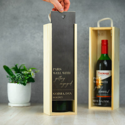 Personalisierte Paar gut mit Weinbox Hochzeitsgeschenk Wein Geschenkbox Geschenk
