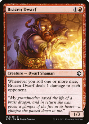 x4 Brazen Dwarf AFR MTG 134/281 COMMON M/NM 4x