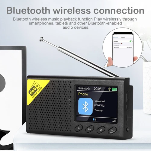 Xmas Gift DAB /DAB+ /AM /FM Digital Radio Bluetooth 5.0 Music Player 2.4inch LCD - Picture 6 of 11