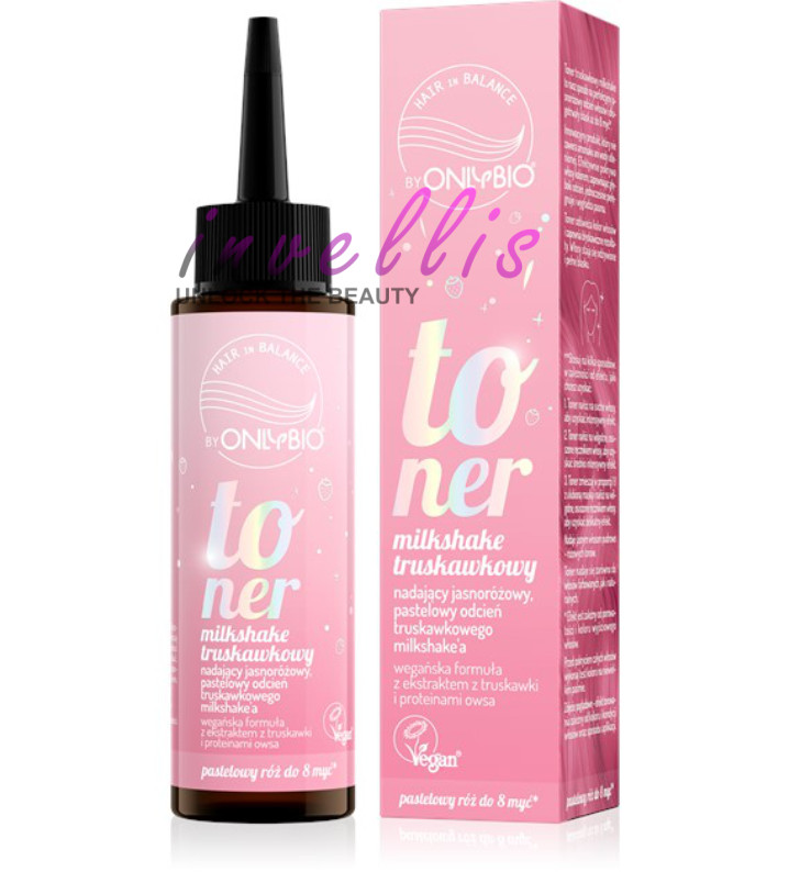 ONLYBIO TONER DO WLOSOW TRUSKAWKOWY MILKSHAKE / STRAWBERRY MILKSHAKE 100ML