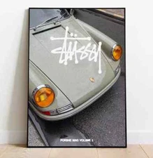 Aesthetic Stussy Car Logo Poster Prints and Bedroom Wall Hangings