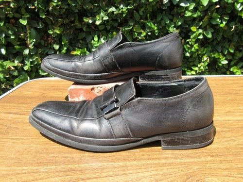 Black Leather Slip On Dress Shoes 