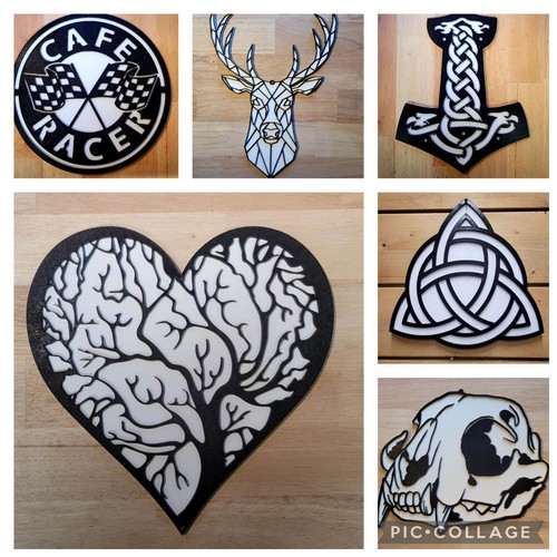 Large 3D Viking Thor Hammer Nordic Sign Wall art Door Hanging Plaque Painted - Picture 8 of 10