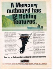 1968 Mercury 98HP Twin Outboard Boat Motor Vintage Ad 