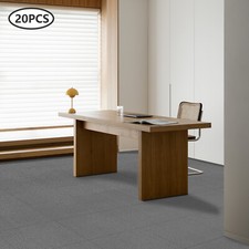 20PCS 50*50cm Self Adhesive Carpet Tiles Peel and Stick Floor Plank Mat Non-Slip