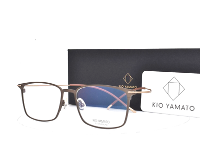 Kio Yamato Eyeglasses Matte Brown Titanium Flexible Temples 54-17
