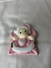Personalizable Pink Baby Ornament Baby  s 1st Christmas Name Year Christmas FUN