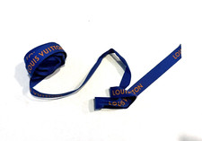 Authentic Louis Vuitton Ribbon Blue  Orange Logo Print 72 inches/182 cm long