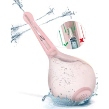 Updated Anal Vaginal Bulb Douche with Back-Flow Prevention Enema Bag Cleaner