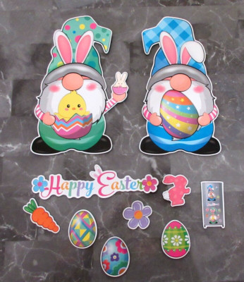 9 Pc Holiday Gnome Magnet Set Garage Door Fridge Car Easter Decorations