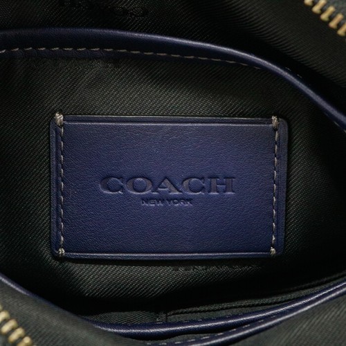 COACH Rivington Crossbody Leather Classic Shoulder Bag 37965 Navy - Picture 9 of 10