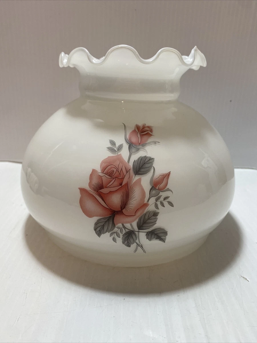 Milk glass hurricane lamp shade online