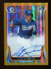 2014 Bowman Chrome Alex Guerrero Gold Refractor Autographed Card /50 44670