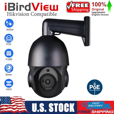 4K 8MP Hikvision Compatible PTZ 30X Zoom Camera IR POE Auto Tracking ONVIF