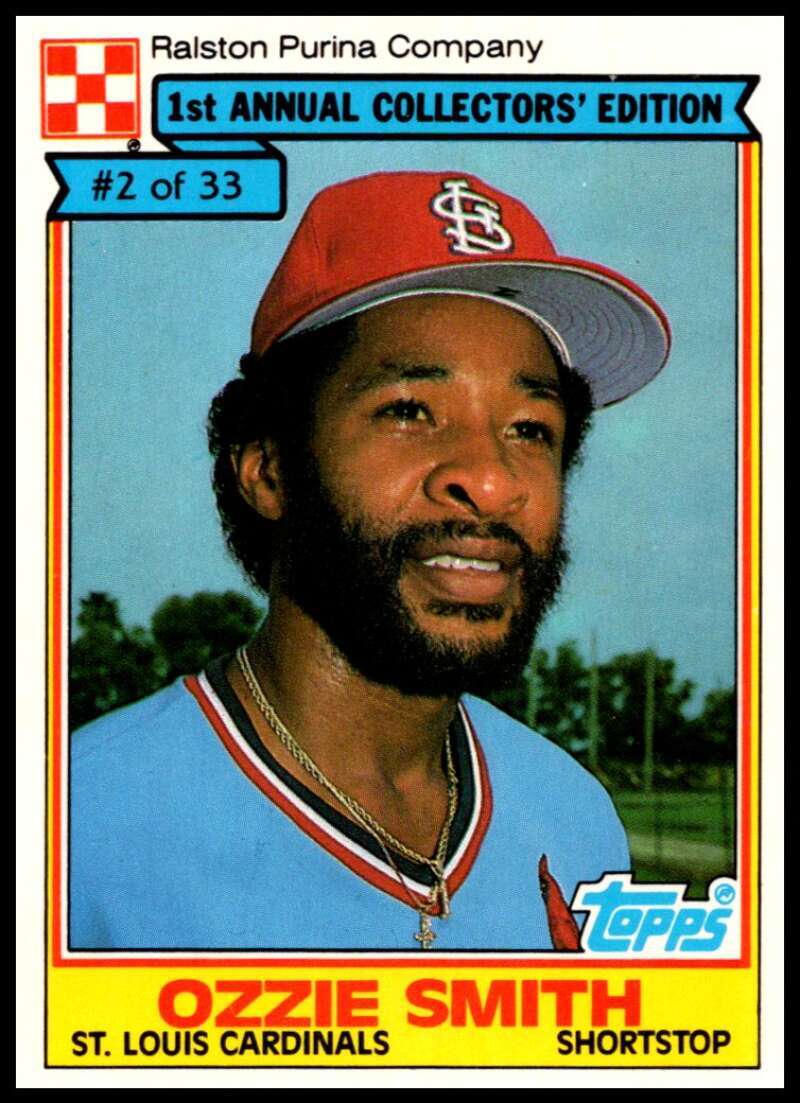 1984 Topps Ralston Purina 2 Ozzie Smith NMMT St. Louis Cardinals eBay