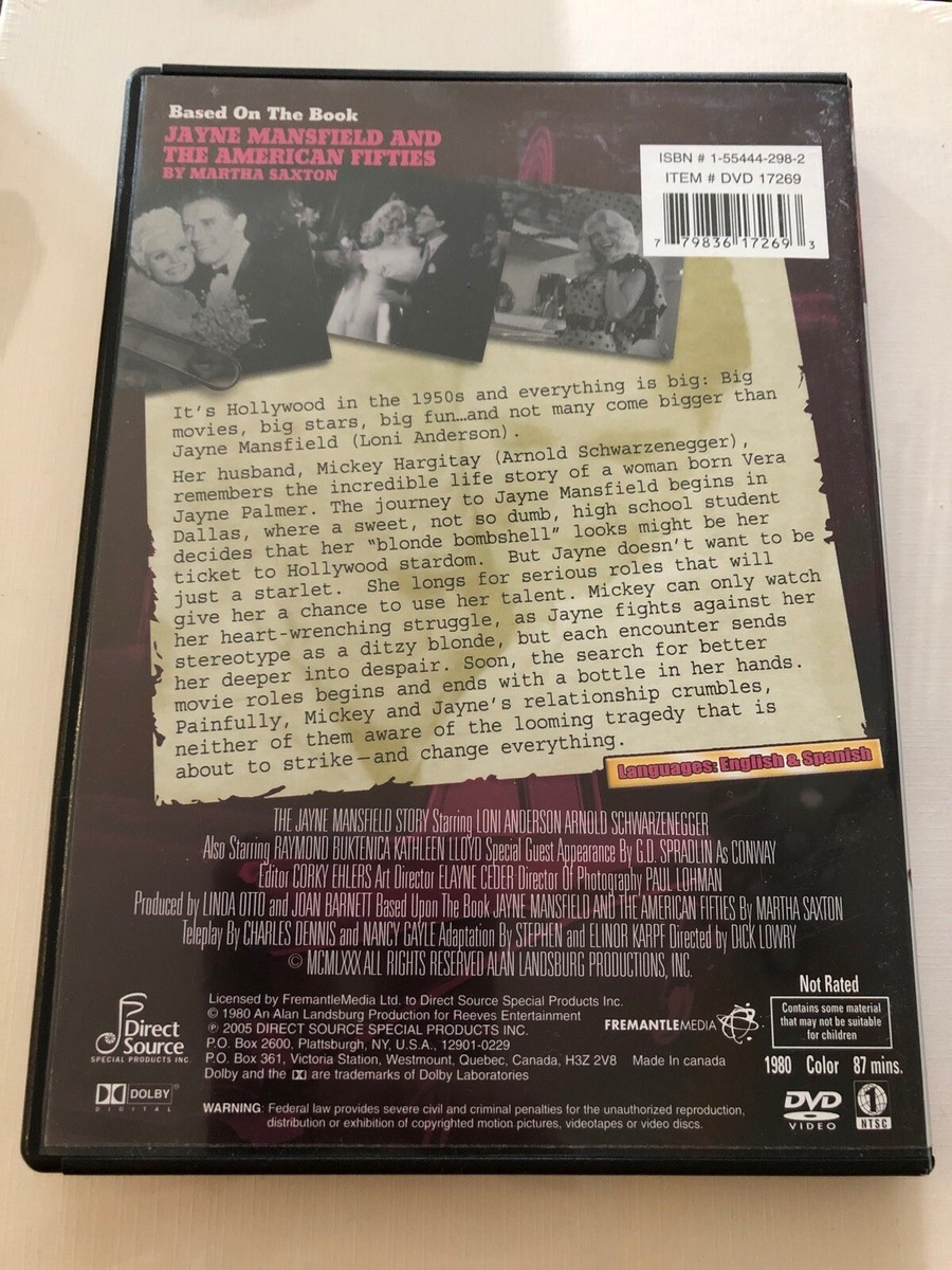 The Jayne Mansfield Story DVD Loni Anderson Arnold