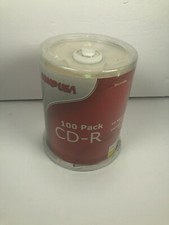 100-Pack Comp USA Brand Logo CD-R CDR Disc Media 52X 80 Min 700MB
