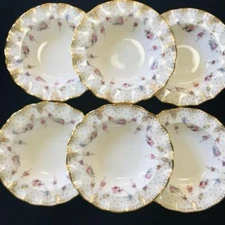 Royal Crown Derby Antoinette Deep Plate 6 piece set 8.6 inch 3