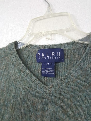 Ralph Lauren RALPH 100% Lambswool Green V-Neck Sweater Womens Size M - Picture 3 of 5
