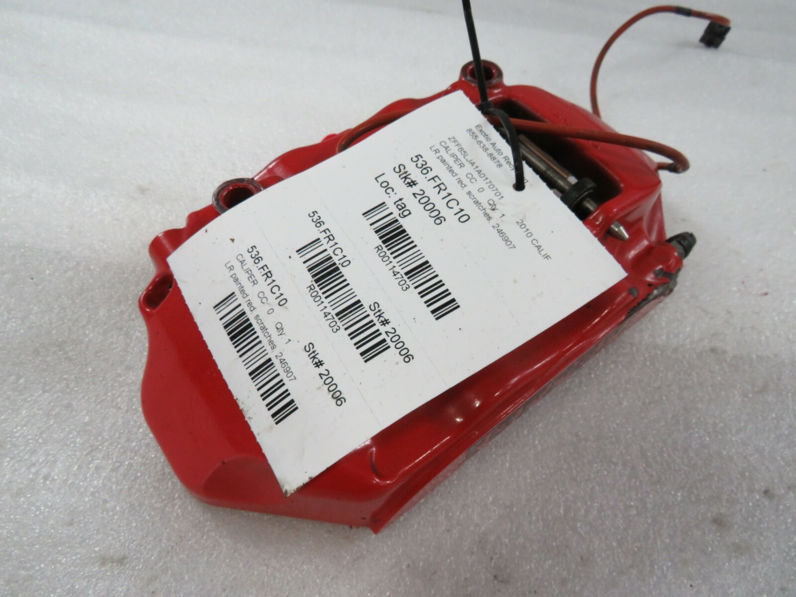 Ferrari California, LH, Left Rear CCM Brake Caliper, Red, Used, P/N 246907