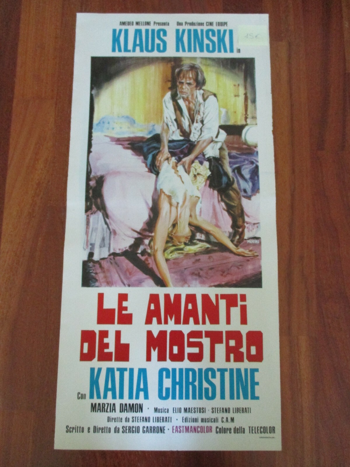 Locandina originale film Le amanti del mostro (1974) - Regia di Sergio Garrone