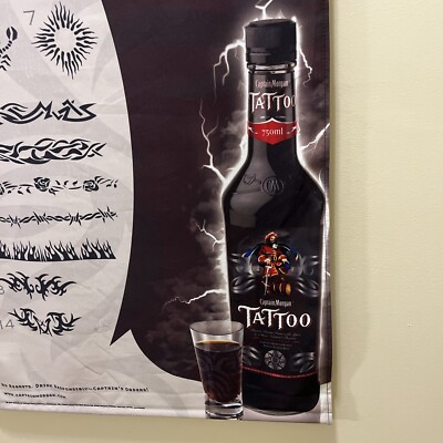 Captain Morgan Tattoo Yourself Satin Banner 24” X 35” | eBay