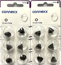2 Pack 12mm Tulip Connexx 3.0 Eartip Dome. Fits Signia Rexton Widex Miracle Ear.
