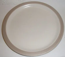Project 62 Beige/Taupe Ring White Porcelain Luncheon Plate 8 3/8"
