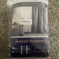 HOMEIDEAS Light Grey Blackout Curtains 52 X 84 Inches Long 2 Panels Silver Wave