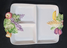 Podzielona taca do serwowania wykonana w Portugalii, vintage