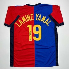 Facsimile Autographed Lamine Yamal FC Barcelona Reprint Jersey Size Men's XL