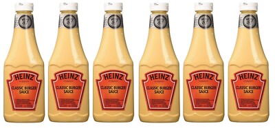 6x Heinz Salsa Classic Burger Sauce,Cremige Senfsauce mit Dill Geschmack,875ml