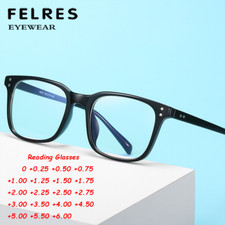 TR90 Frame Anti Blue Light Reading Glasses Men Women Square Presbyopic Readers