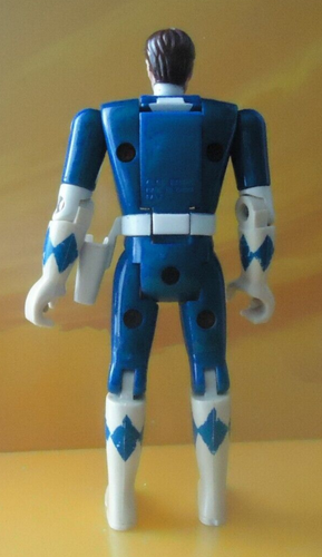 Mighty Auto Morphin Power Rangers Blue Billy 1993 Bandai Flip Head 5.5" Figure - Picture 4 of 10