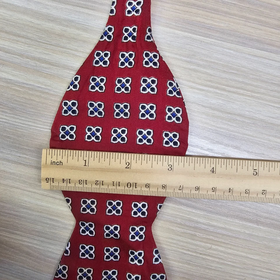 Gravata borboleta masculina INGLATERRA vermelha foulard geo art déco hera preppy baile BERKLEY GRAVATS - Imagem 3 de 4