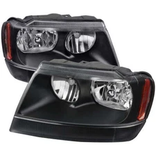 Fits 99-04 JEEP CHEROKEE Euro Headlight With Clear Lens