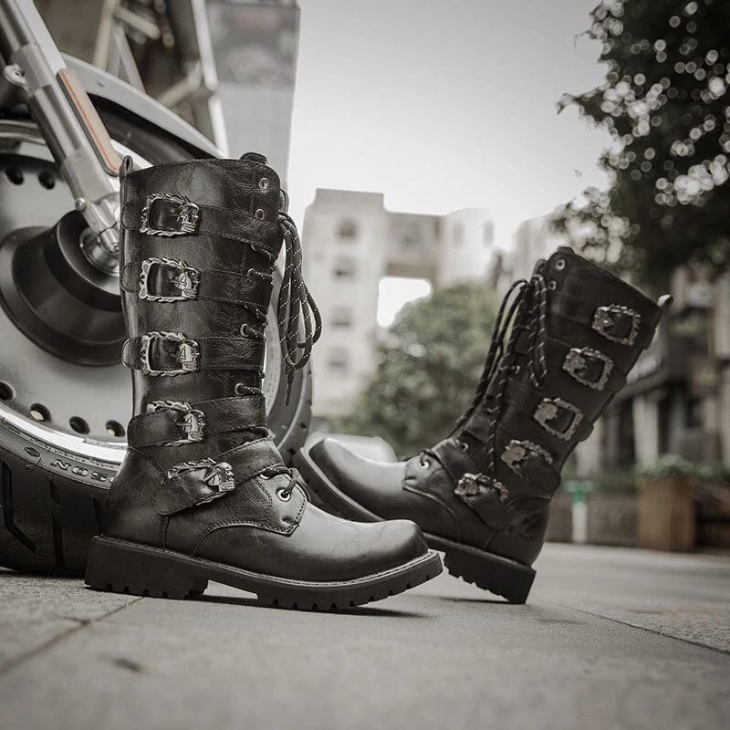 Mid calf combat boots mens cheap