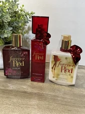 Bath & Body Works FOREVER RED Lotion, Mist, Shower Gel Set of 3 HTF