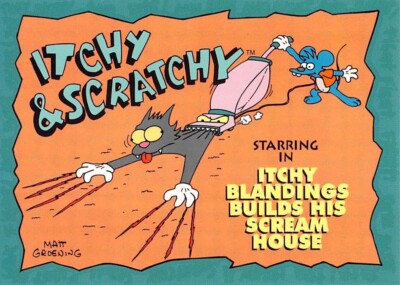 1993 THE SIMPSONS Itchy & Scratchy TRADING CARD #I 24 | eBay