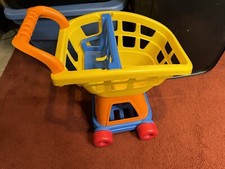 Kids Shopping Cart / Shopper / Still Bright Vivid Colors / Vintage Rare 90  s