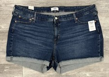 DENIZEN from Levi's Women's Plus Size Mid-Rise Bermuda Jean Shorts Size 24 NEW