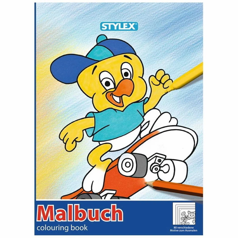 STYLEX Malbuch A4 80 Seiten - 80 Motive