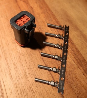 6 pol DEUTSCH DT16-6SB-KP01 Stecker Harley Davidson, Ducati, Caterpillar, Hella