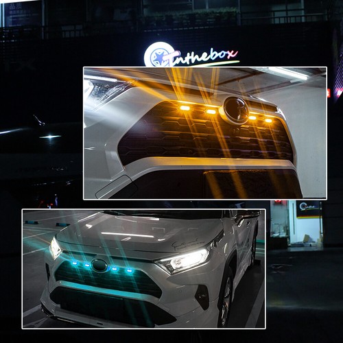 APP Remote 16-Colors RGB LED Front Grille Lights Kit For 2019-2022 Toyota RAV4 - Picture 10 of 12