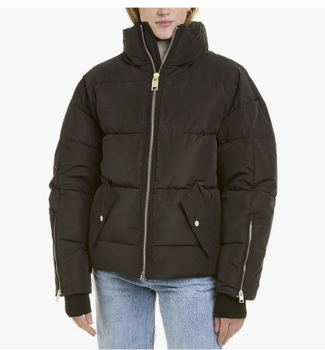 $1500 Series By Nicole Benisti Rebecca Down Jacket Size M Black | eBay