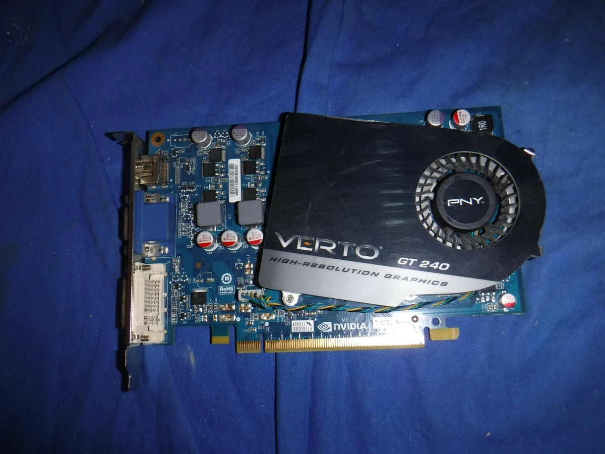 PNY Verto GeForce GT 240 GDDR5 512MB PCle Video Graphics Card VCGGT2405G5XPB