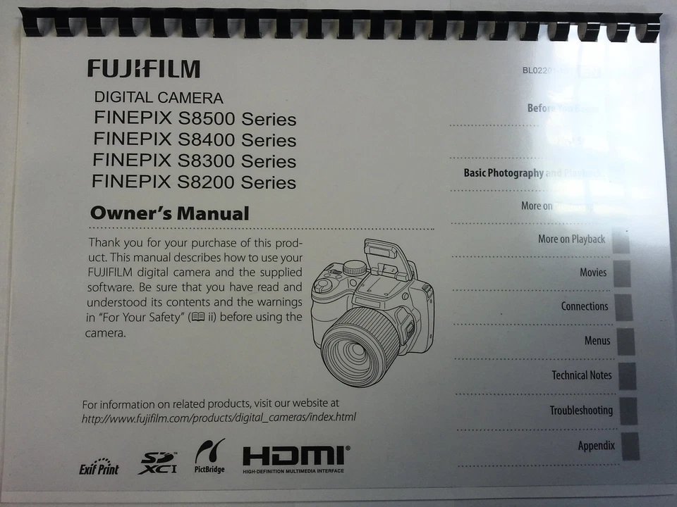 FUJIFILM S8200/S8300/S8400/S8500 GUIDA MANUALE DI ISTRUZIONI STAMPATA 143 PAGINE A5
