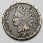 1893 INDIAN HEAD CENT,MOST OF LIBERTY, VERY NICE COIN!!!!(A2)
