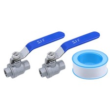 2 PCS 1/4 Inch Full Port Forged Ball Valve 304 Stainless Steel 1000WOG Gas