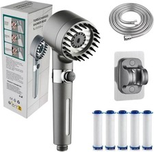 Shower head with hose, shower head with filter, 3 water jet modes